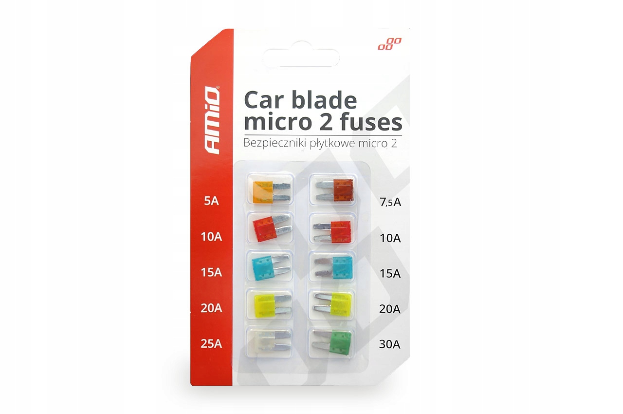 Bezpieczniki samochodowe Micro 2 blister 10szt