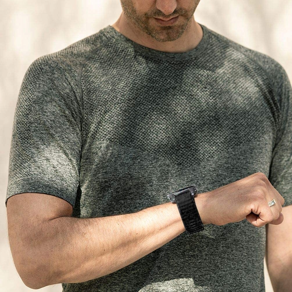 CZARNY Silikonowy Pasek Garmin FENIX 5S QuickFit Szerokość 20 mm