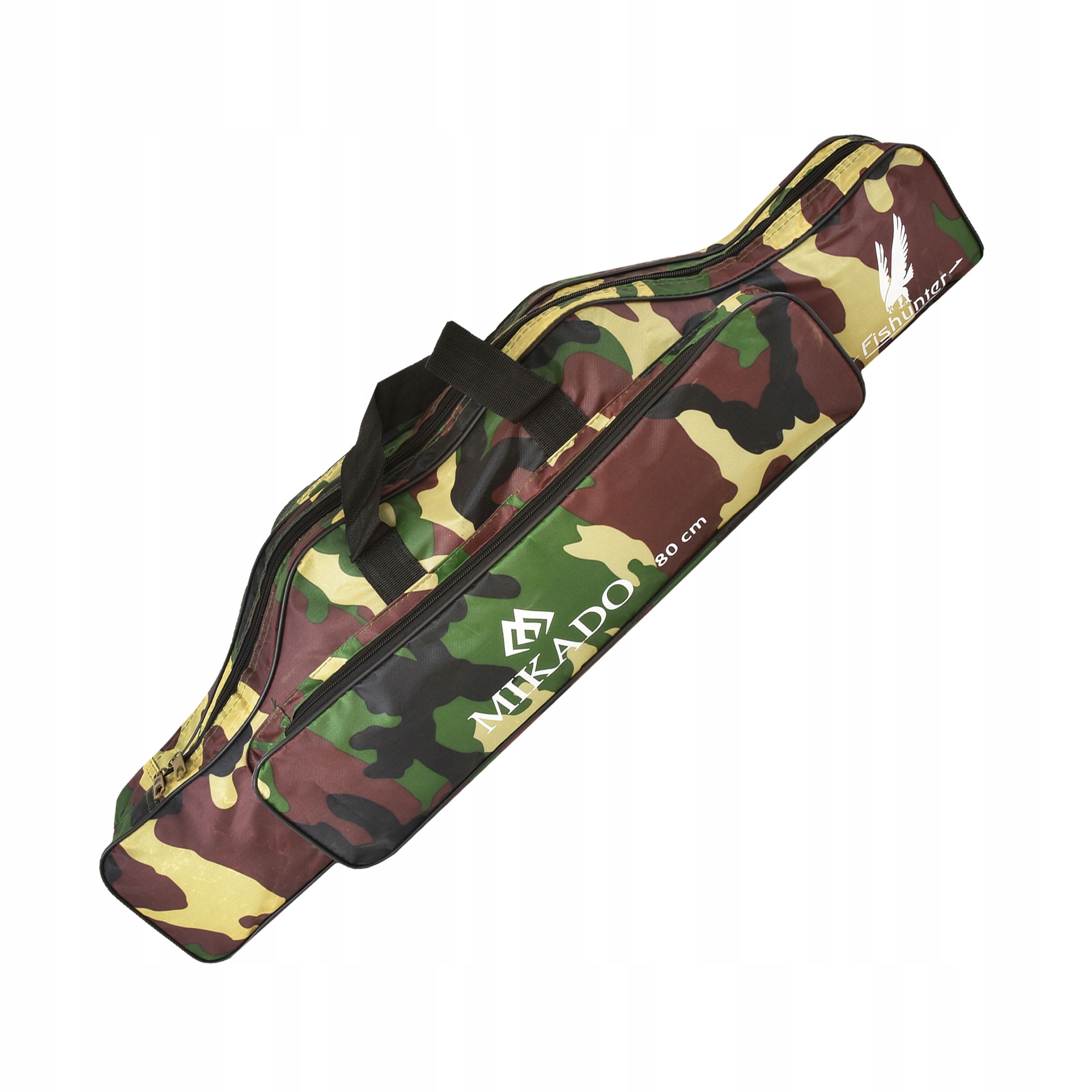 Pokrowiec Mikado na wędki 2 komory 80cm camo bezpieczny i transport