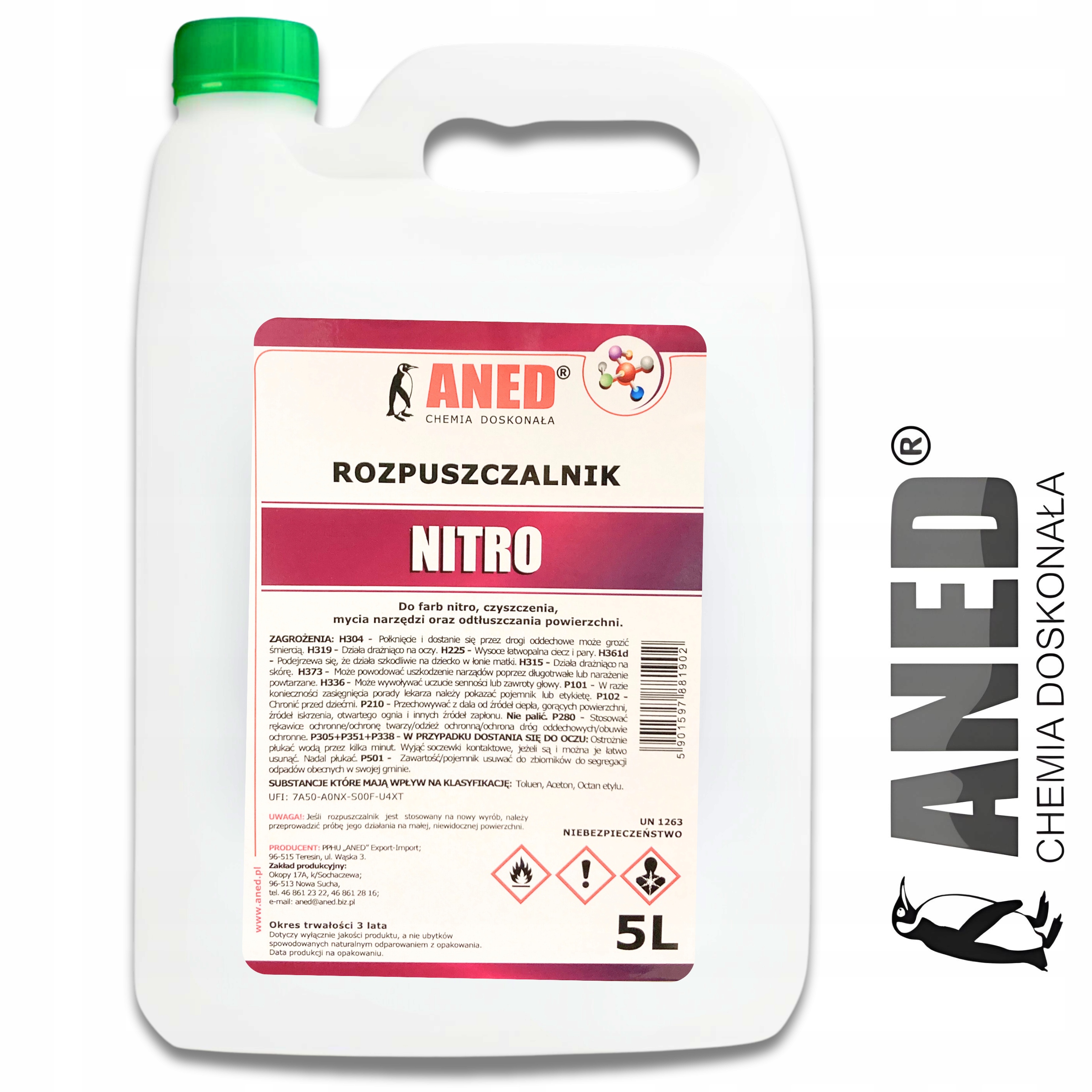 Nitro 5L Aned | Rozcieńczalnik Uniwersalny | Wysoka Jakość | Szybka Dostawa