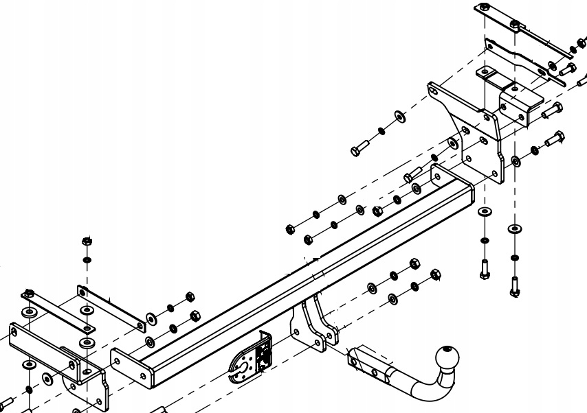 HAK HOLOWNICZY NISSAN QASHQAI 2006-2018 Uciąg 1600 kg