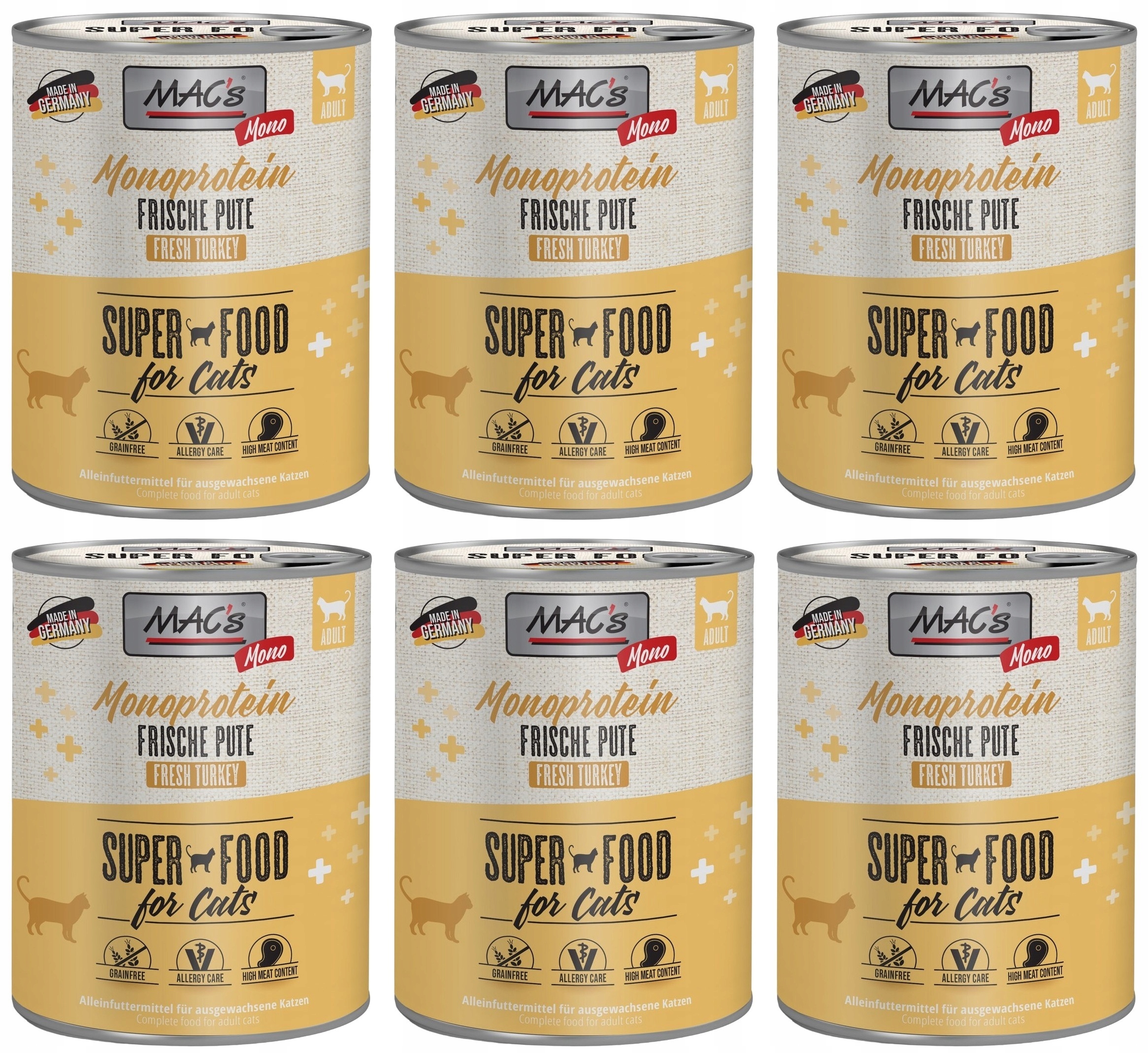 Levně MAC's Cat Monoprotein Krůta 6 x 800 g