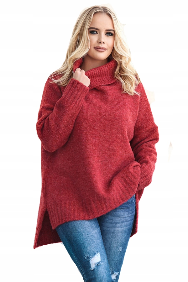 

Golf Sweter Asymetryczny Geometryczny Polska