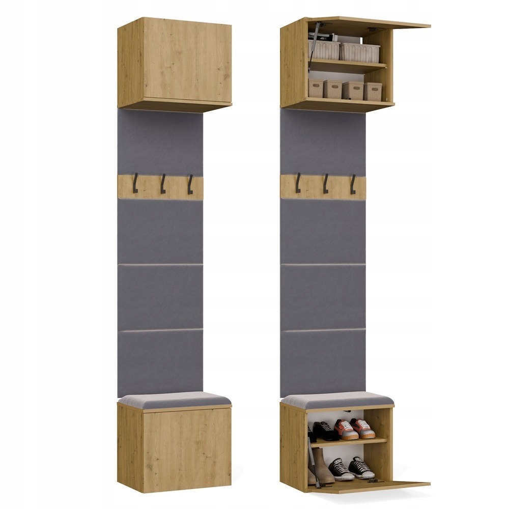 Garderoba Wieszak Haga 1W Dąb Artisan 50x35x238
