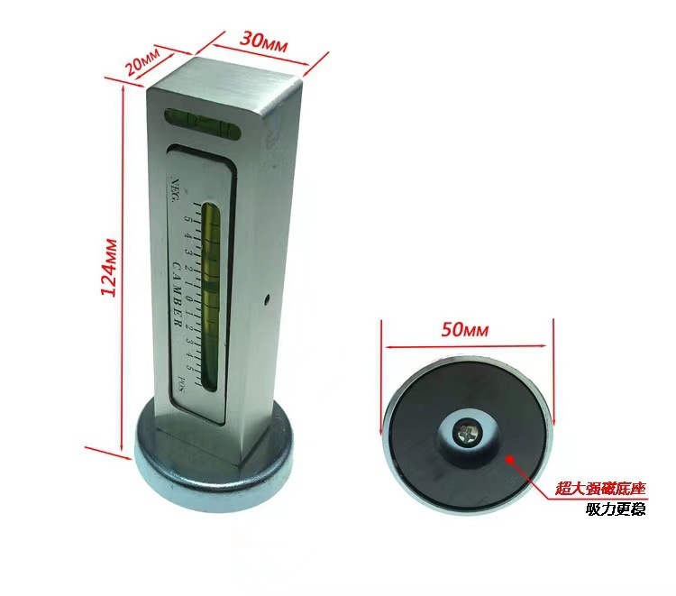 MIERNIK KĄTA POCHYLENIA KOŁA TARCZY ZAWIESZENIA Waga produktu z opakowaniem jednostkowym 0.3 kg