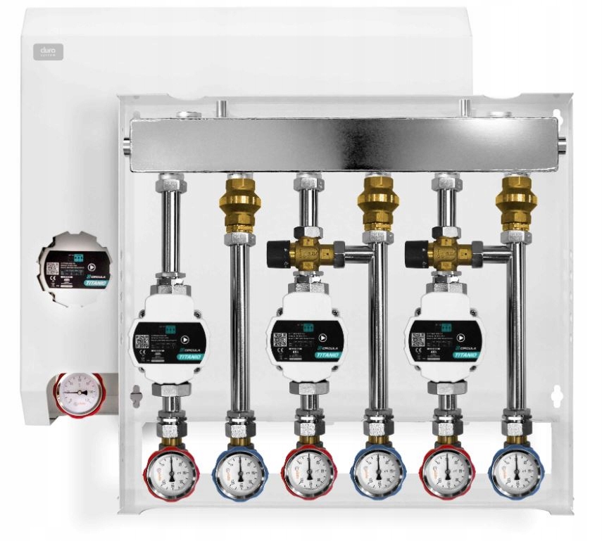 Čerpacia skupina 3 Sekčná Duro Co 2x ventil termost. Spojka Rozdeľovač