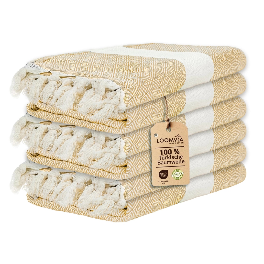Uterák Hammam do plážovej sauny 100x180 žltý 6 ks