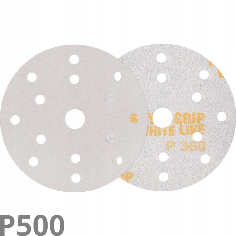 Krążek Papier Ścierny Na Rzep Indasa Rhynogrip White Line 150 mm 15H P500