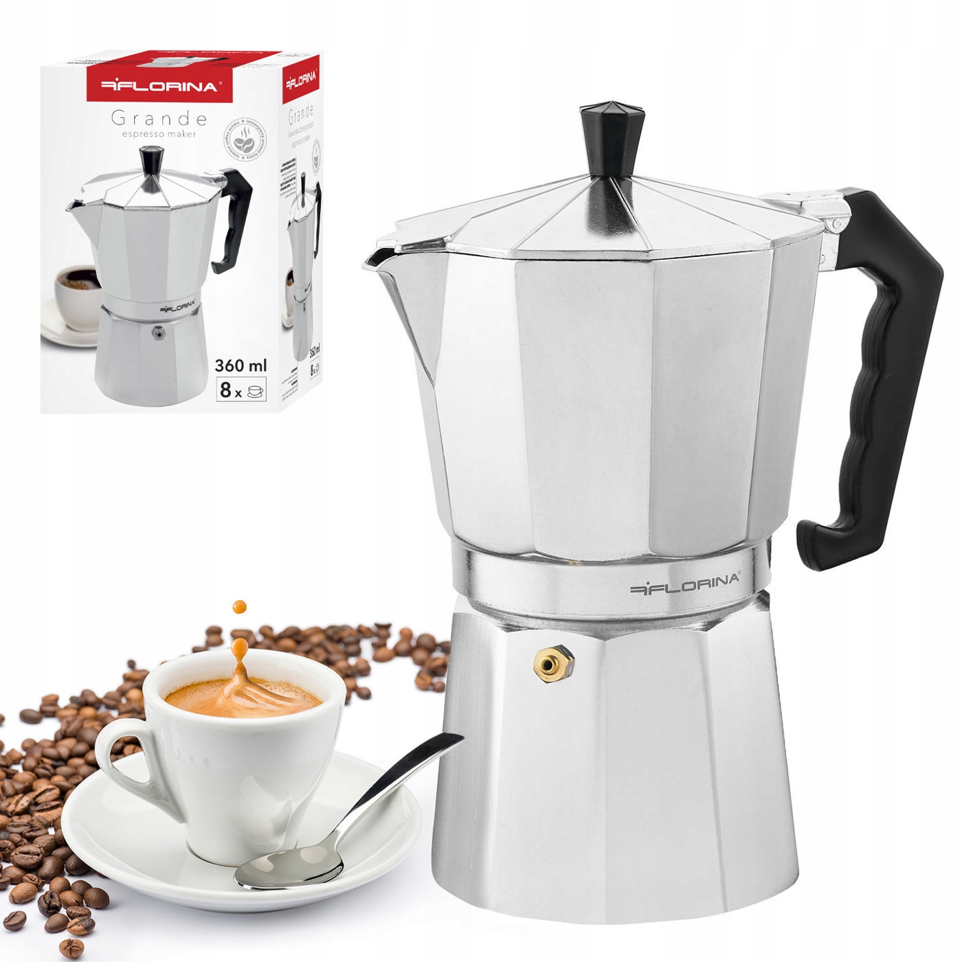 Kawiarka do espresso Florina Grande na 9 filiżanek