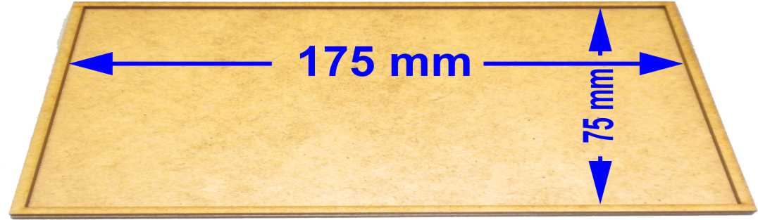 Movement Tray (25x25) 175 x 75 mm , 75x175mm HDF/MDF trays , 1 szt.