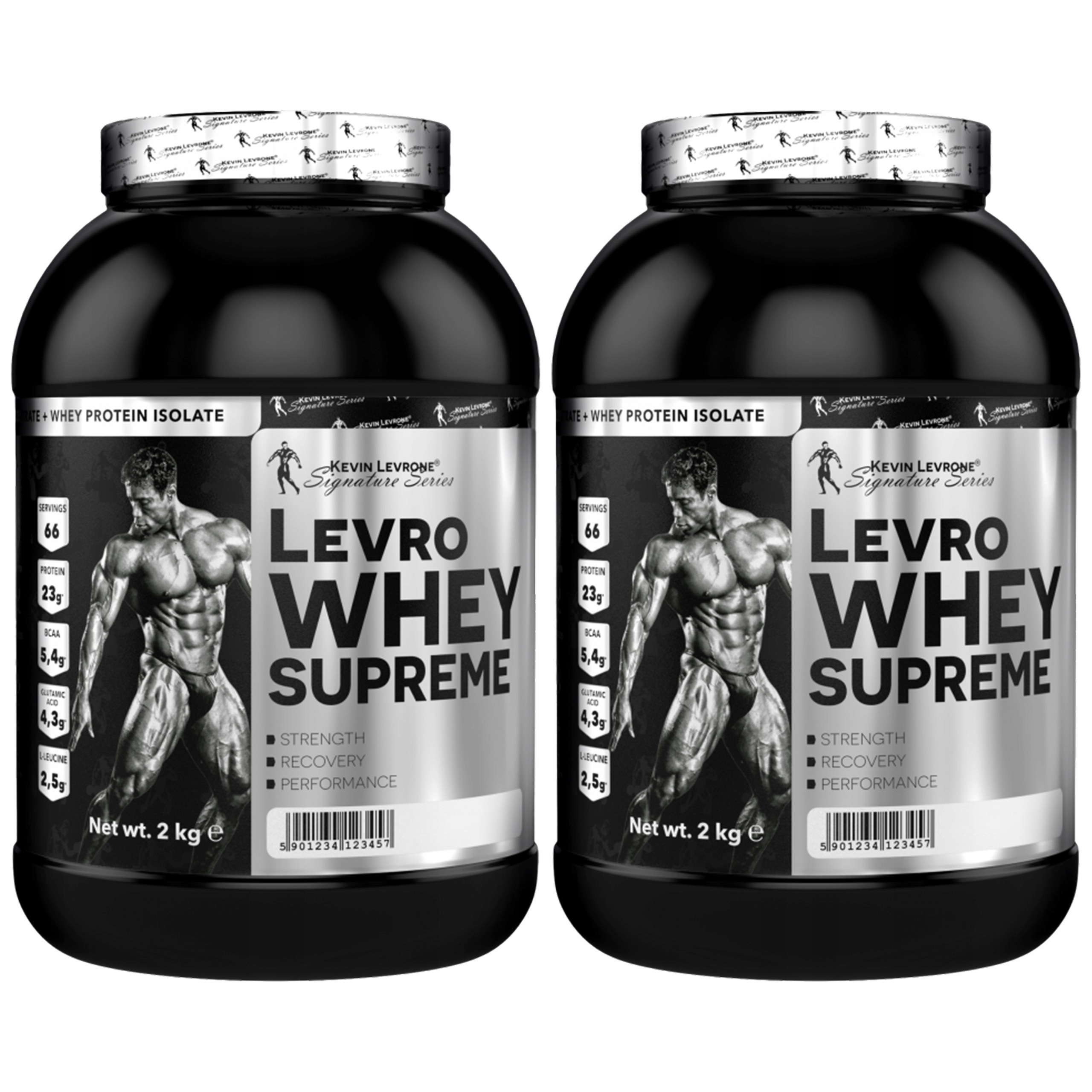 2x Kevin Levrone Whey Supreme Protein Síla