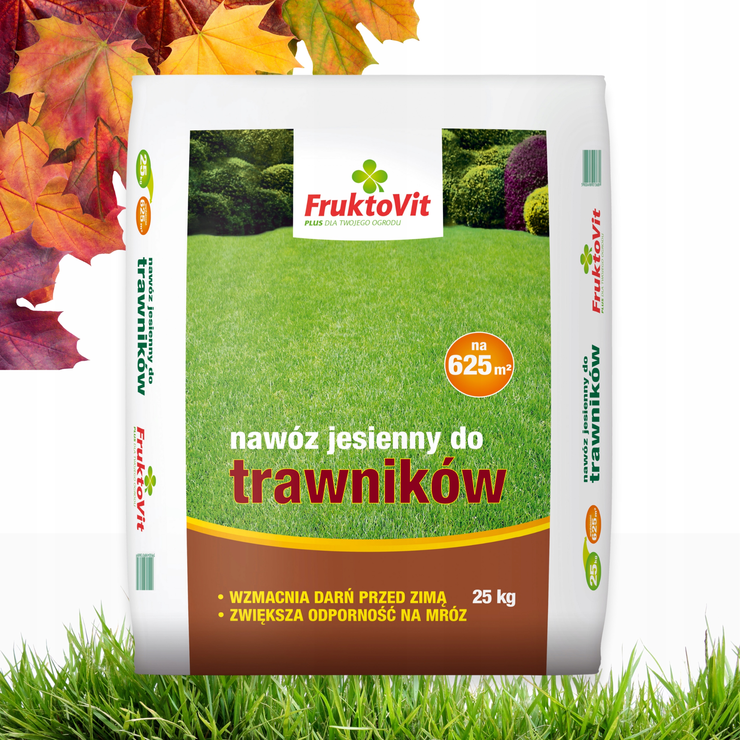 Nawóz jesienny Fruktovit Plus do trawy trawnika trawników 25kg