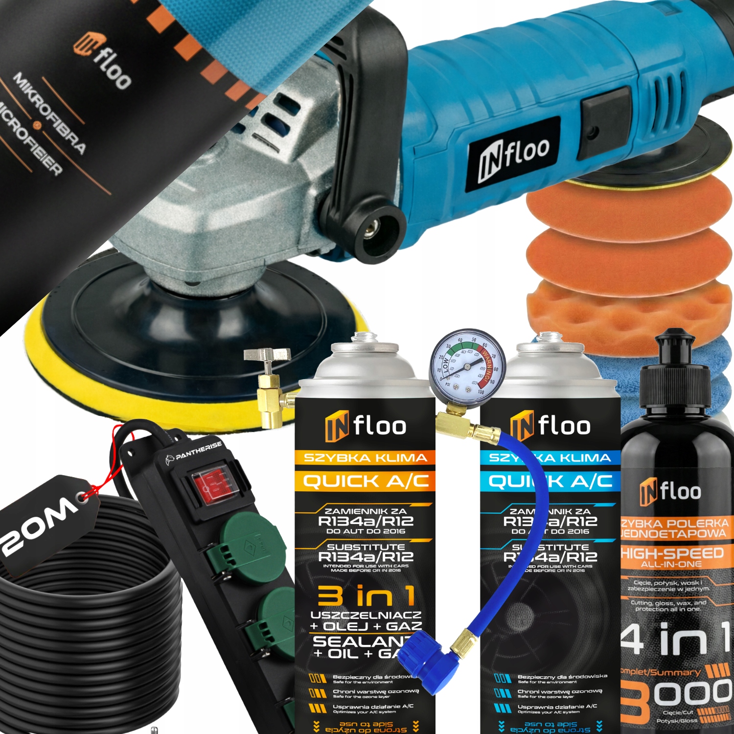 Leštící Stroj Na Leštění Automobilová S Regulací Otáček Sada Na Klima