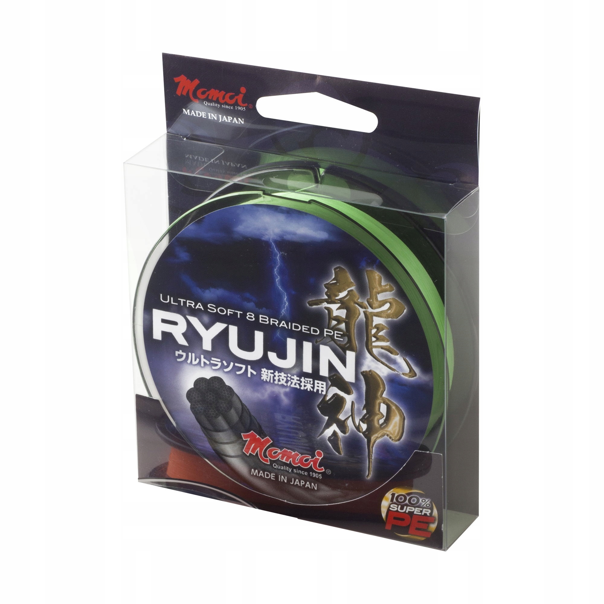 Plecionka 8splotowa spinningowa Momoi Ryujin 0.16mm 150m zielona fluo 12kg