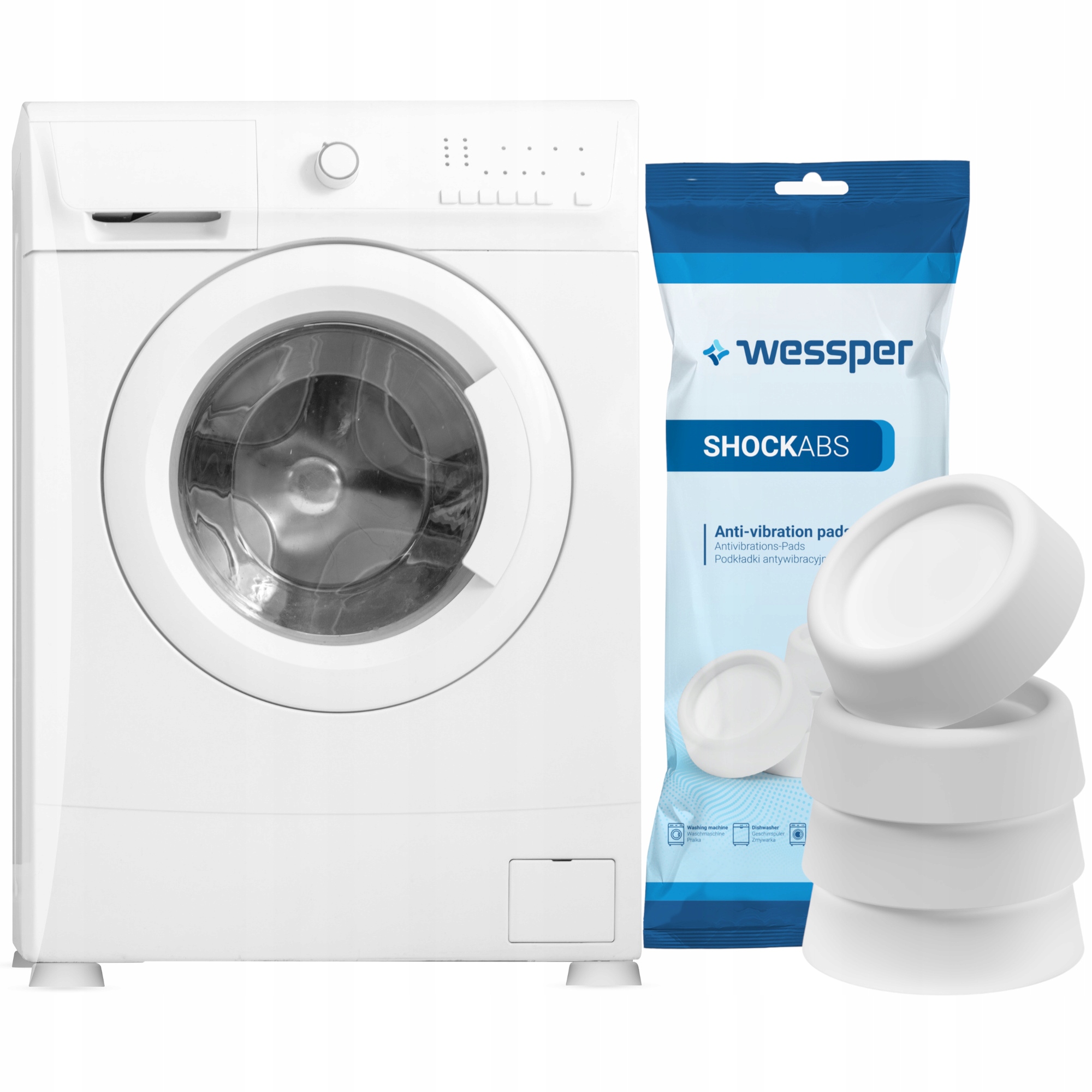 Podkładki nóżki antywibracyjne pod pralkę zmywarkę 4 szt redukują wibracje