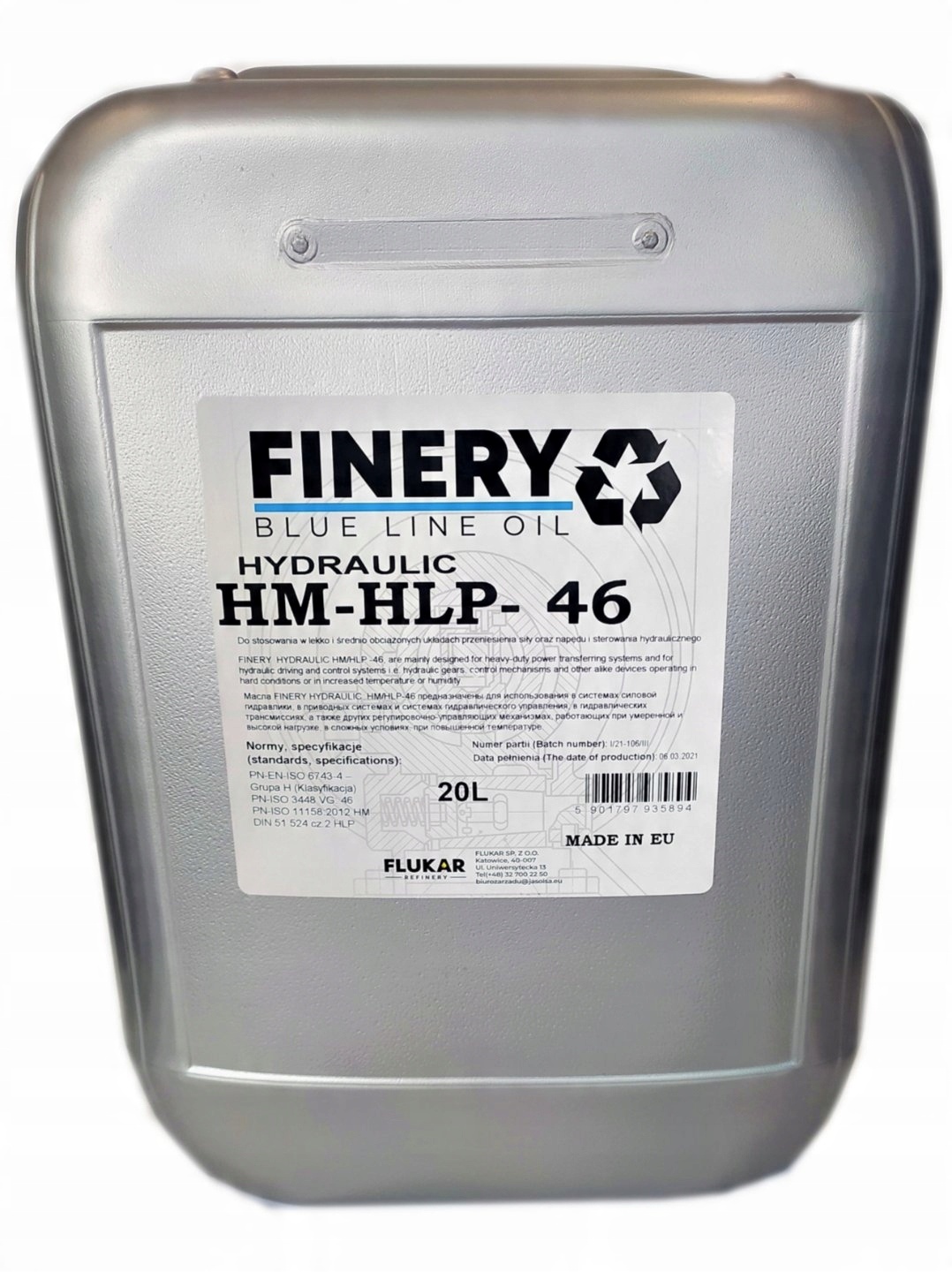 

Finery Hydraulic Hlp 46 20L. Olej Hydrauliczny