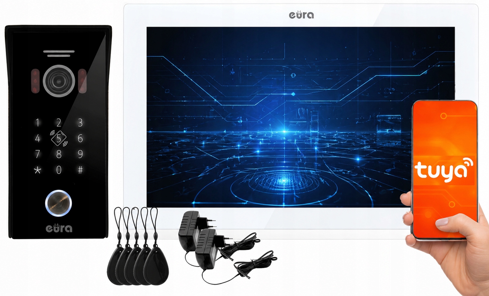 Wideodomofon Ip Domofon Wifi Furtka Brama Tuya LCD10" Sterowanie Z Aplikacj