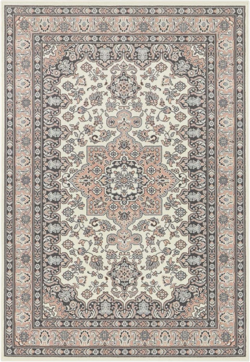 Koberec do obývacího pokoje 200 x 290 cm, klasický růžovo krémový měkký vlas