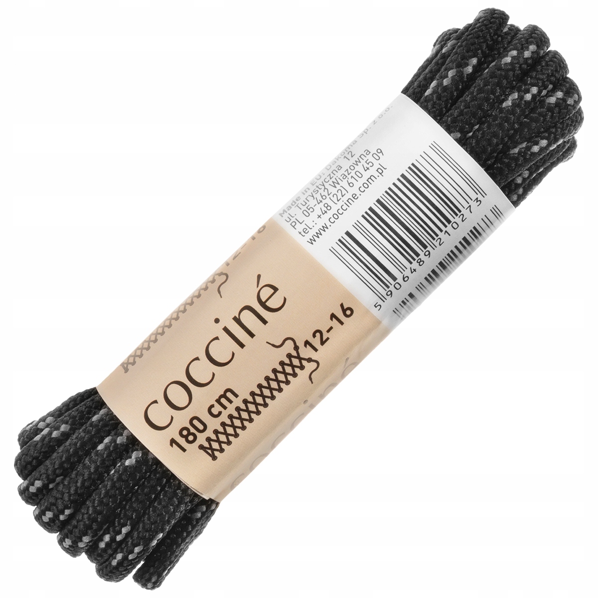 

Sznurowadła trekkingowe Coccine 180 cm black/grey