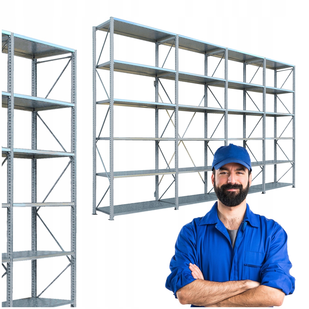 Kovové Regály Pro Průmyslové Skladování, Silné, Odolné, H=2,5 M M10