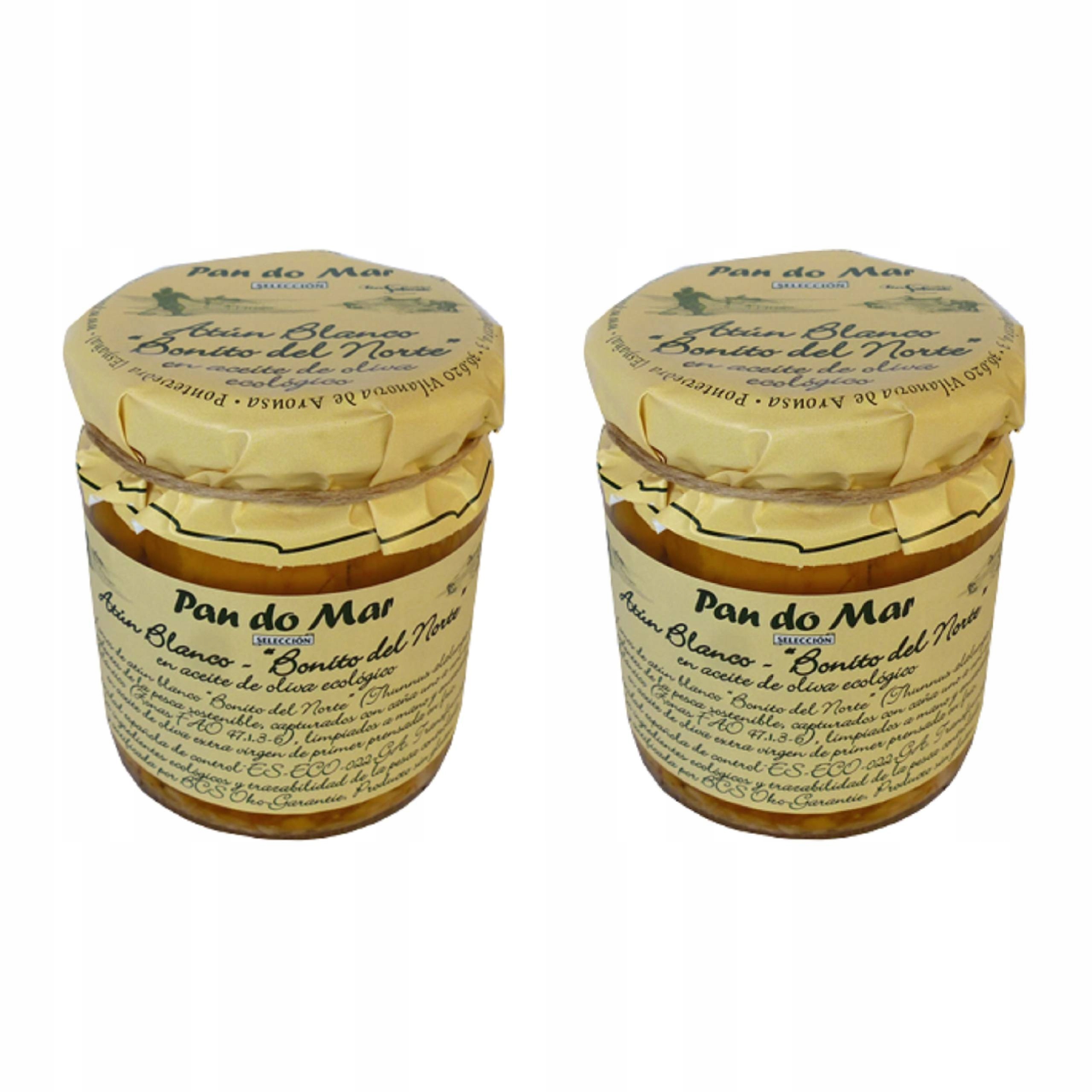 2x Tuńczyk Biały W Bio Oliwie Z Oliwek 220 g (154 g) (słoik) Pan Do Mar