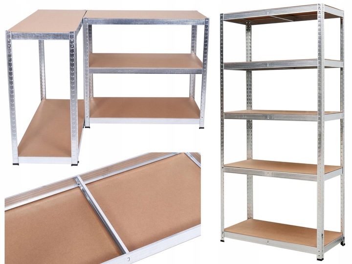 Garážový skladový regál Profil 0,63 mm Stabilní 5 Polic do 875 kg 180x90x40
