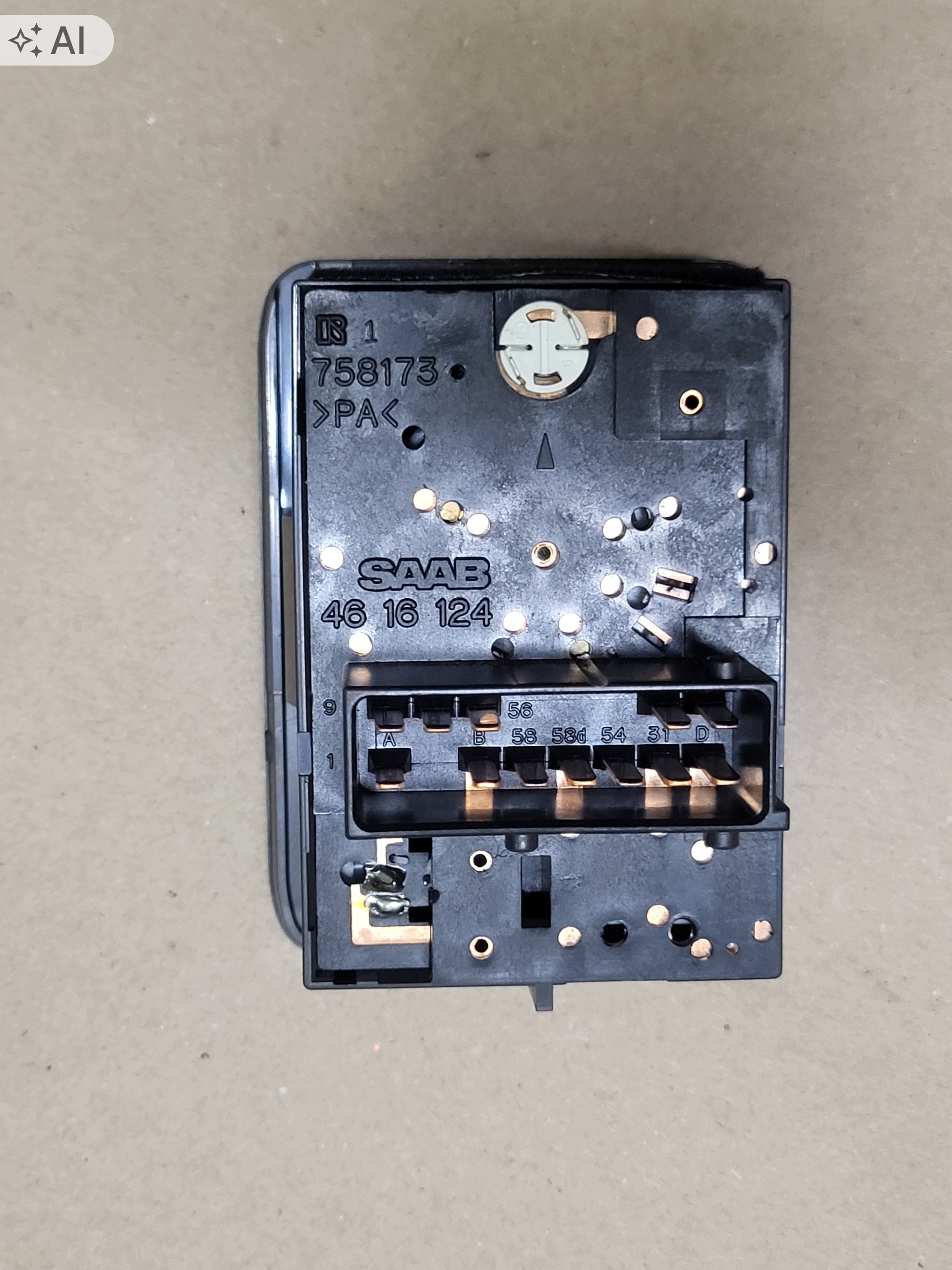 switch switch PANEL of the lights SAAB 9-5 4616124 OE EU