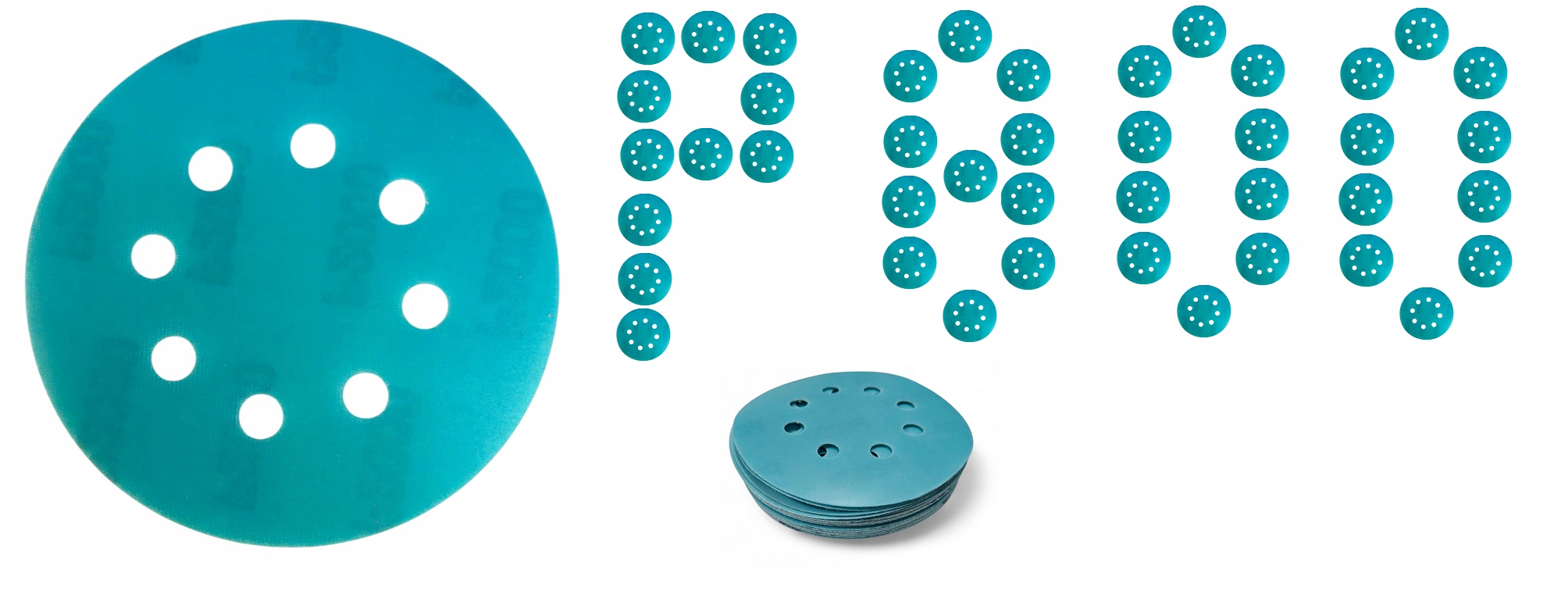 Papier Ścierny Wodny Krążek 125 Na Rzep P800 10szt