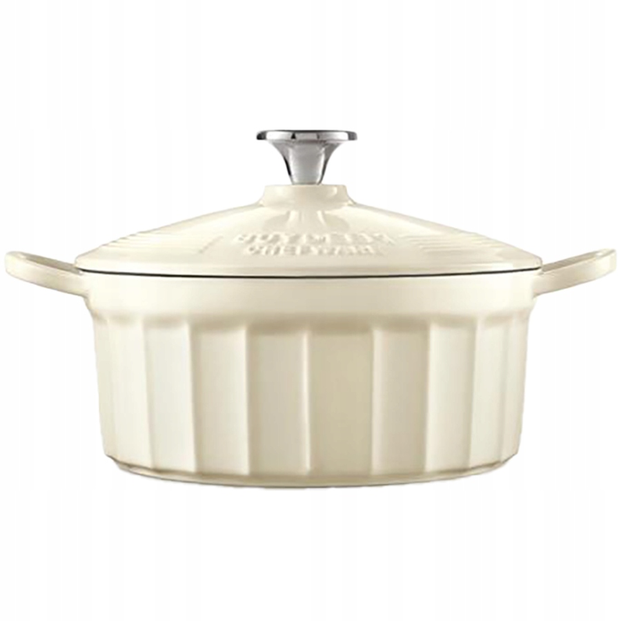 BUYDEEM Emaliowane naczynie żeliwne 2,9L, CP521, Oat White — 4