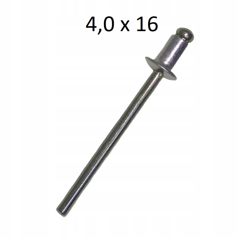 Nity Zrywalne 4,0x16 aluminiowo stalowe opakowanie 100szt.