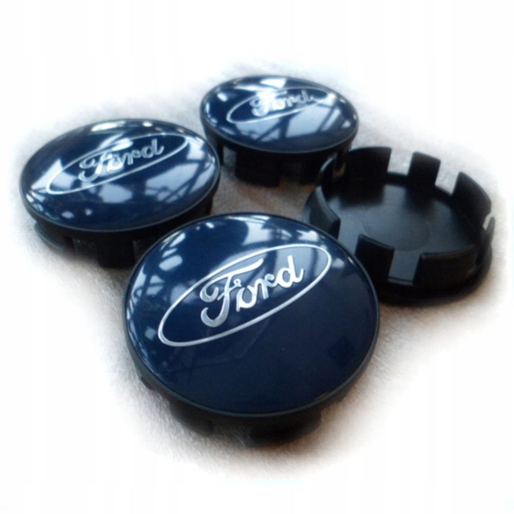 4 dekle dekielki kołpaczki kapsle FORD 58 mm do ATT NIEBIESKIE