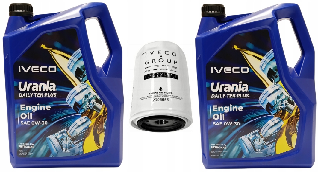 Olej Petronas Urania Daily Tek Plus 0W30 10L Filtr Oryginał Iveco 2995655