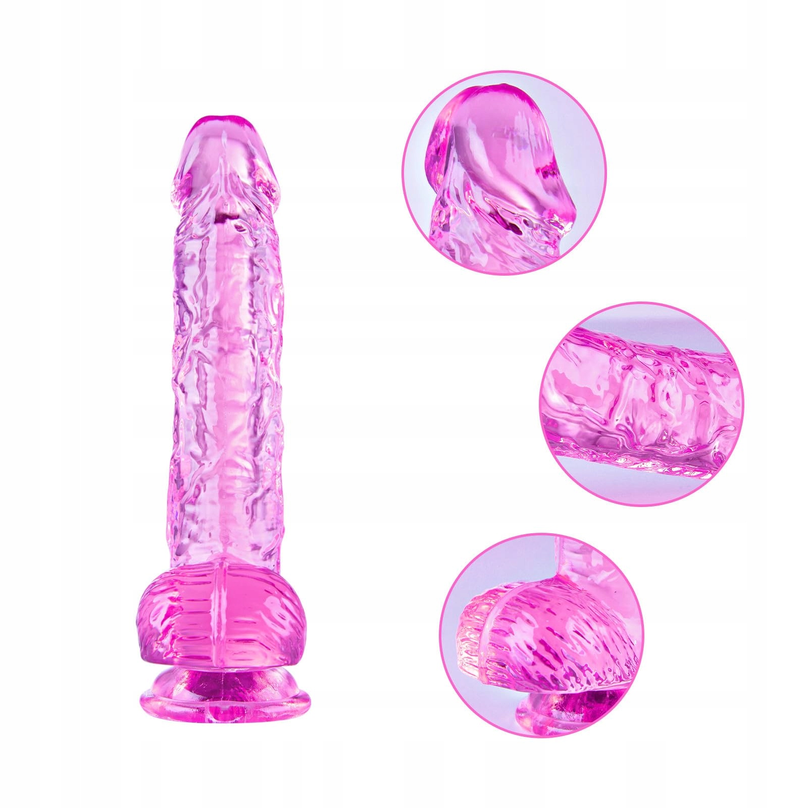 LIEBE DILDO Różowy Realistyczny Dildo 16,5 cm z Mocną Przyssawką — miniatura 4