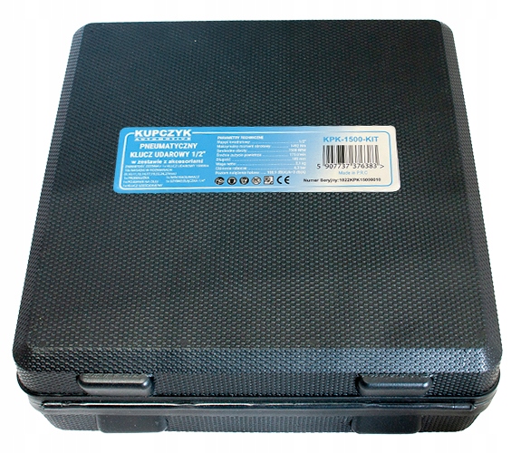 KLUCZ UDAROWY DO KÓŁ 1/2" Z NASADKAMI DO WULKANIZACJI ZESTAW KPK-1500 Rodzaj klucz udarowy