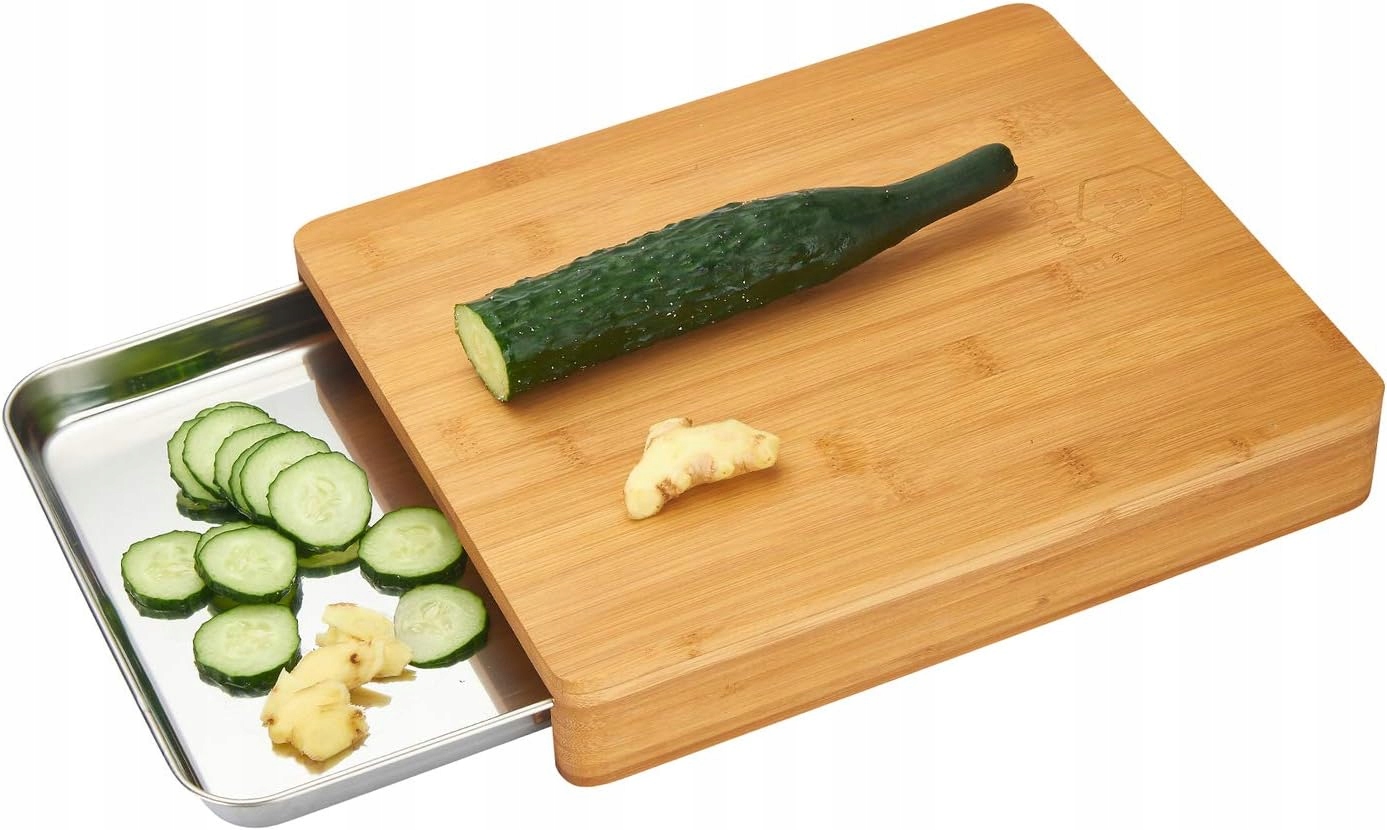 Bambusová Doska Na Krájanie S Zásuvkou 32,5 X 27 CM