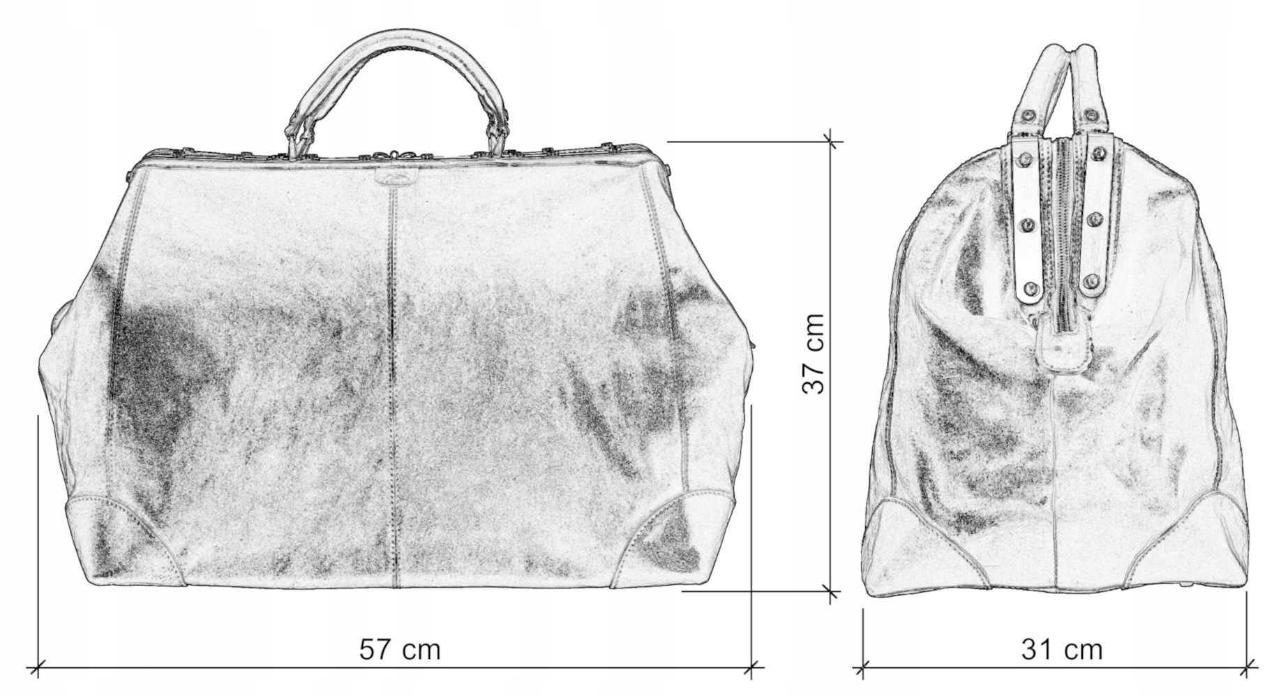 KUFER SKÓRZANY PRESTIŻOWA TORBA PODRÓŻNA SKÓRA Płeć uniseks