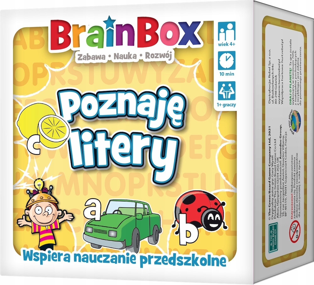 Gra planszowa BrainBox Poznaję litery Rebel