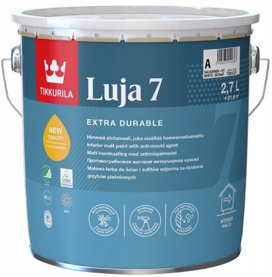 Farba Tikkurila Luja Mat Łazienka Kuchnia 2,7L A