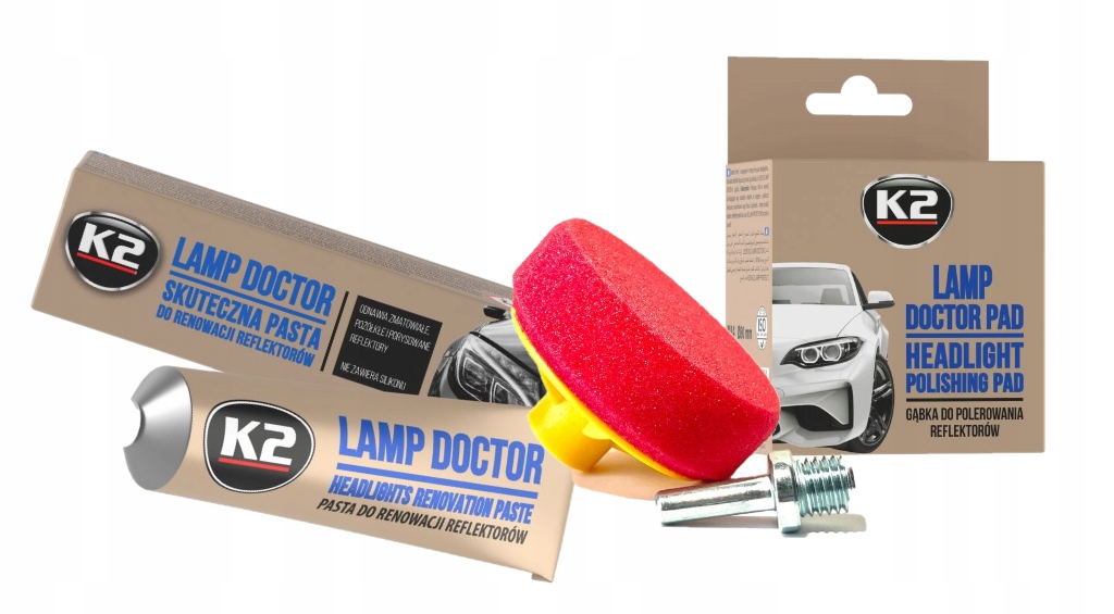 K2 Zestaw do polerowania reflektorów/lamp