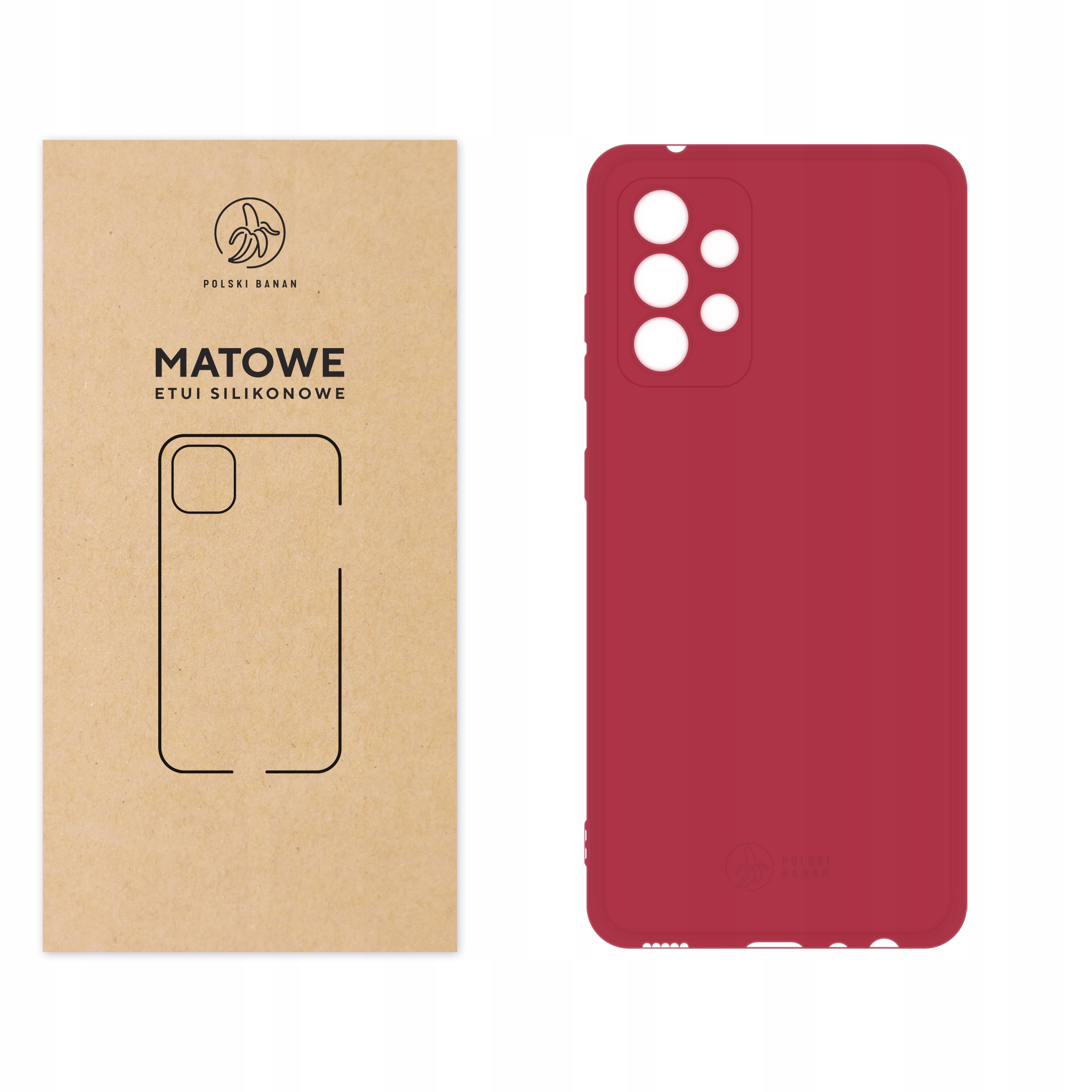 

Etui Matowe do Samsung A52 A52s wiśniowe