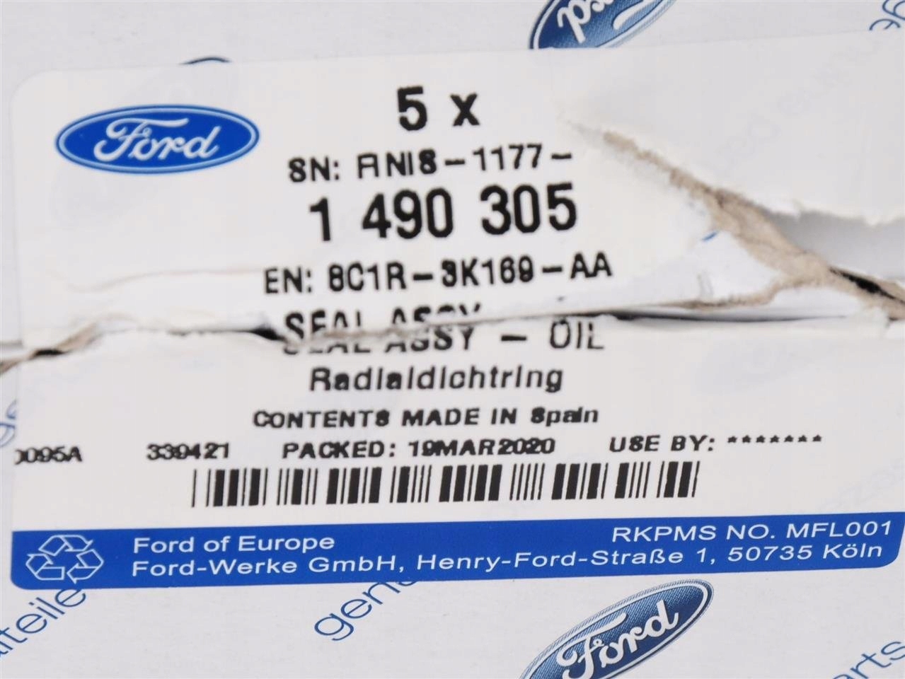 USZCZELNIACZ POLOSI SKRZYNI FORD TRANSIT 6 BIEGOW Car type Cargo vans