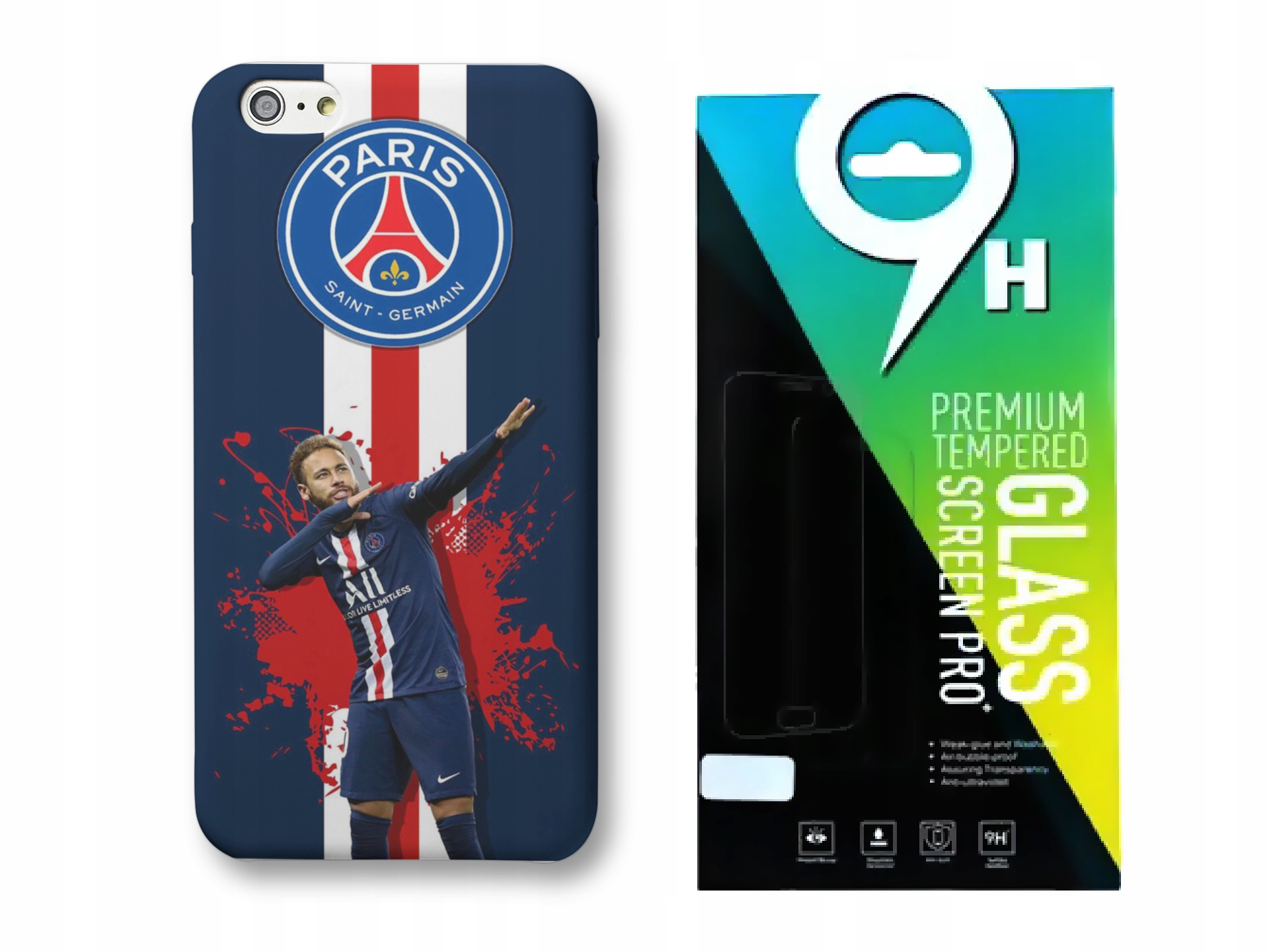 

Etui do Xiaomi Redmi 9A -Piłk Paris Neymar+SZKŁO