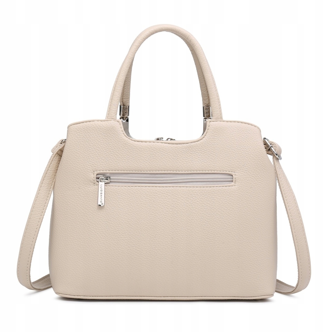 Dámská kabelka přes rameno Světle béžová Kožená Eko Kůže Luigisanto