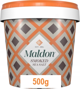 Sól Maldon 500g wędzona. Smoked sea salt flakes.