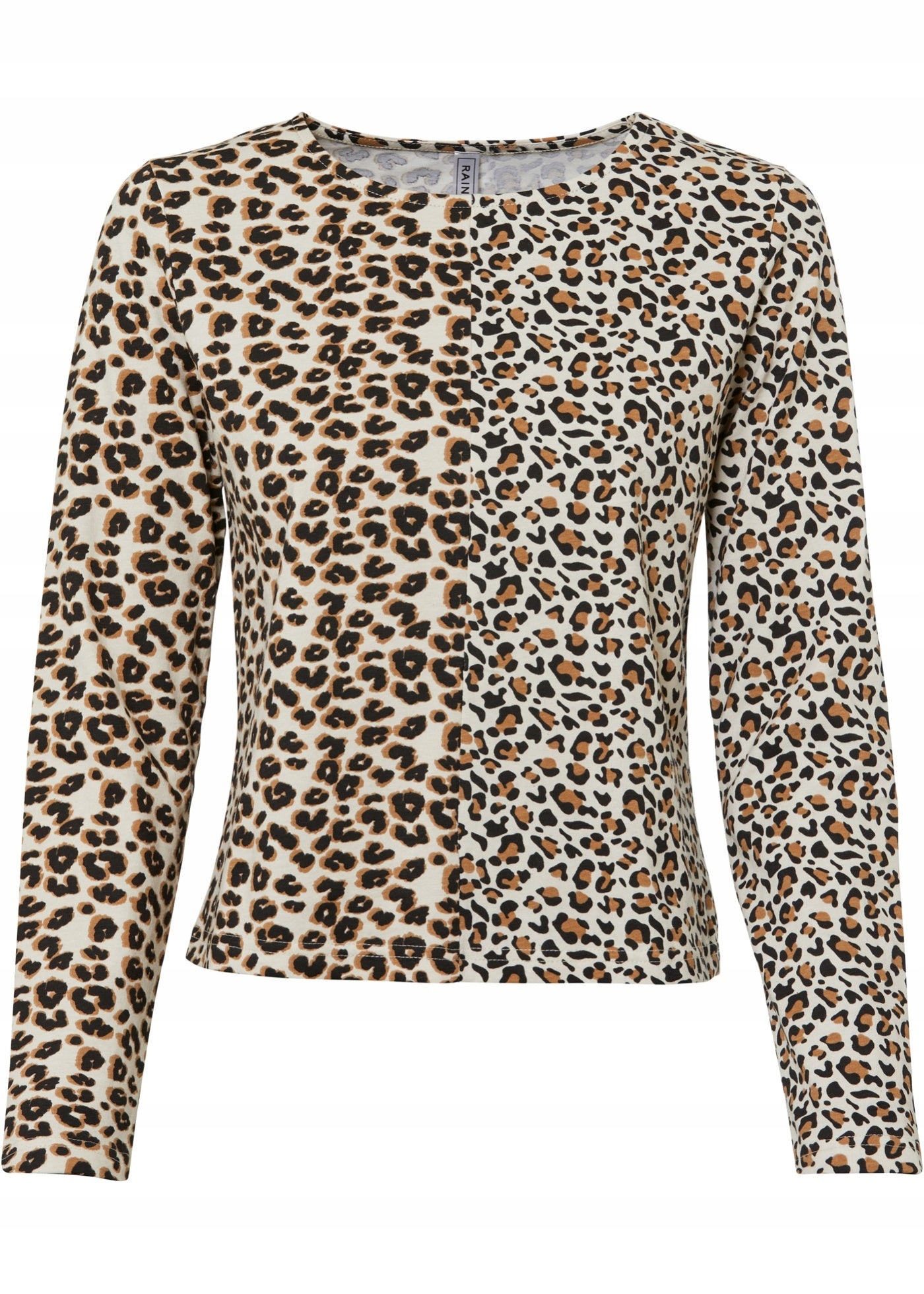 AJ92 BLUZKA DAMSKA KLASYCZNA DŁUGI RĘKAW W PANTERKĘ BONPRIX 40/42 NATURALNA