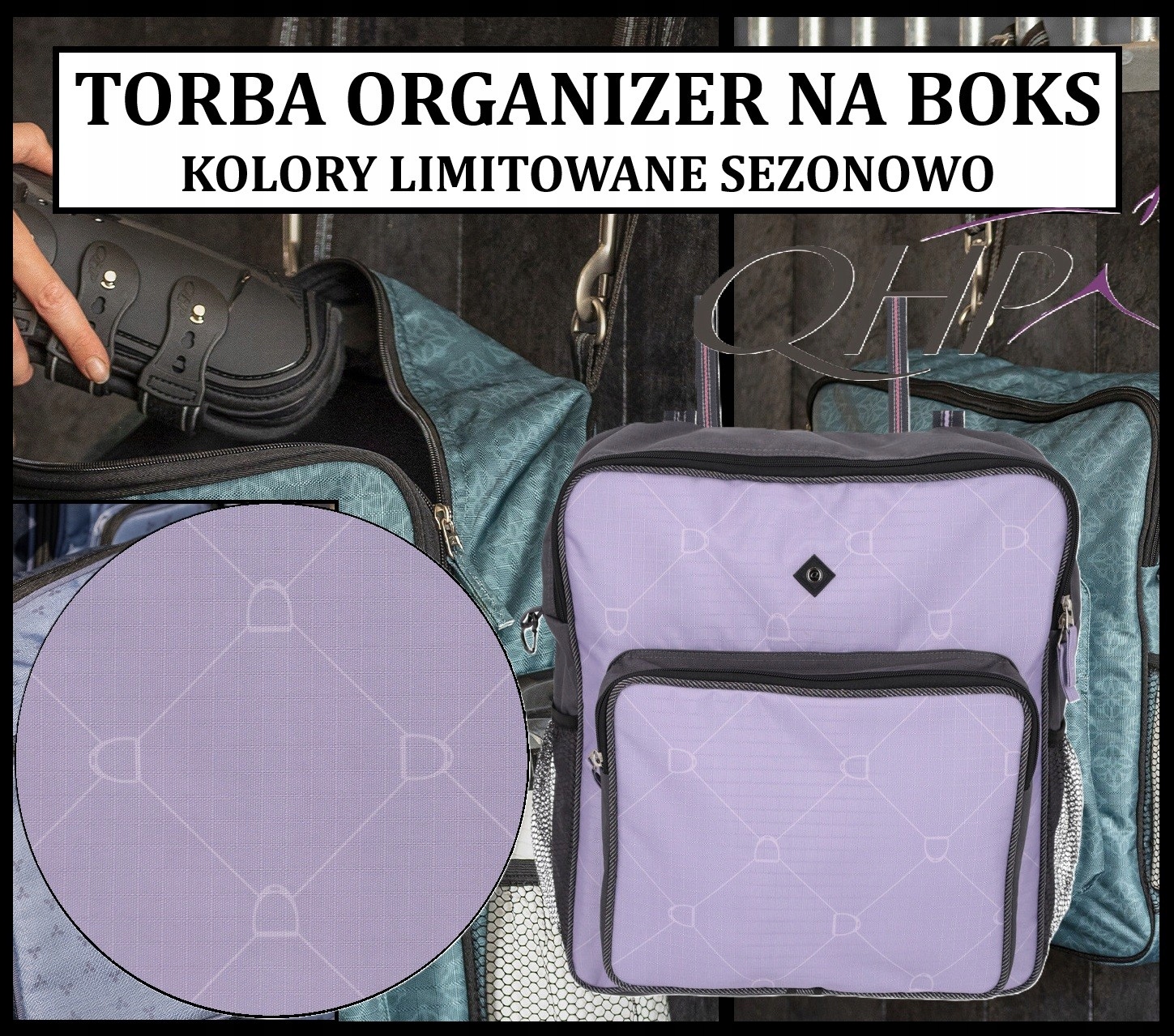 Torba ogranizer na boks zawody akcesoria stajenne pojenna Lavender Qhp
