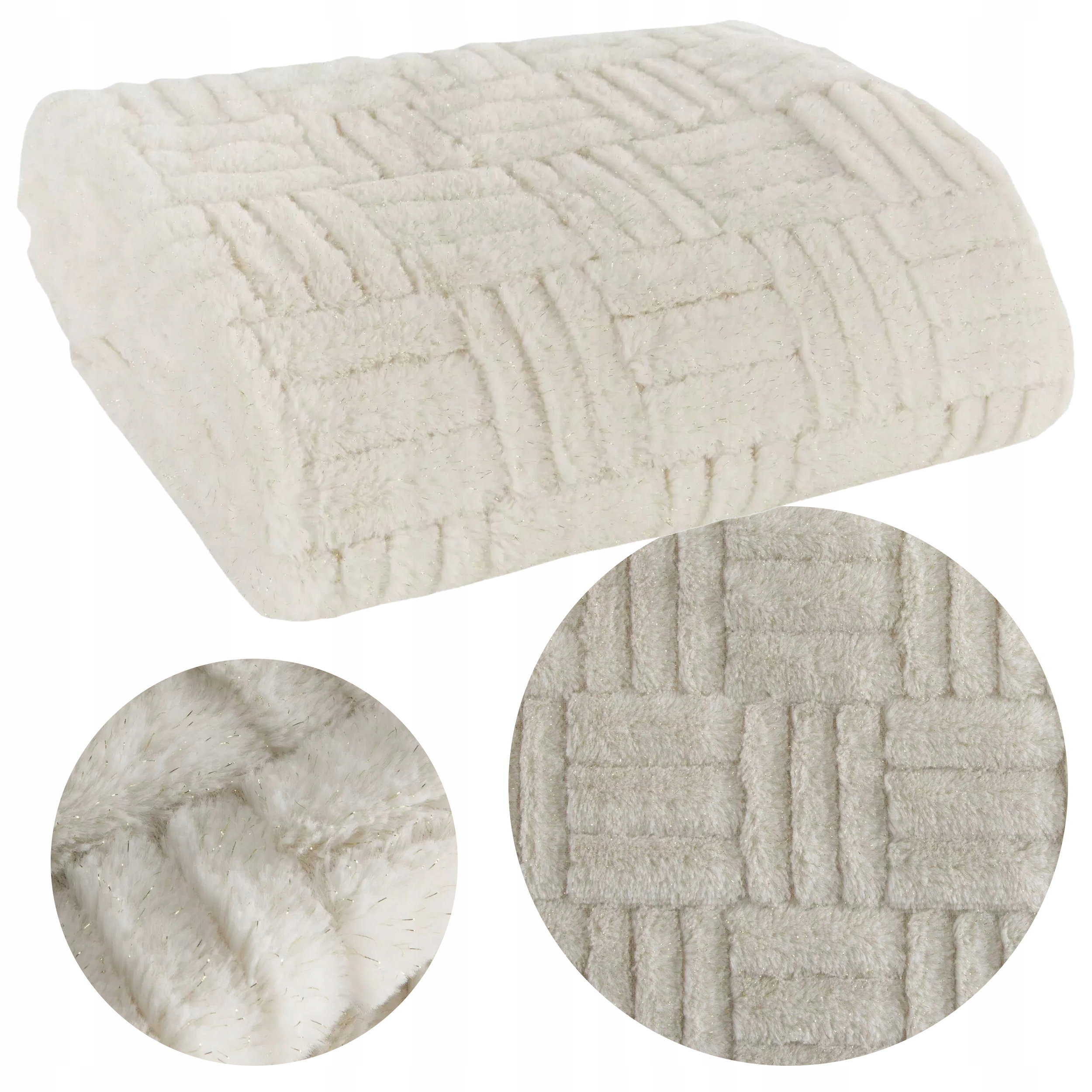 Vánoční deka dárek mikulášská vánoční 150 x 200 cm bílá teplá