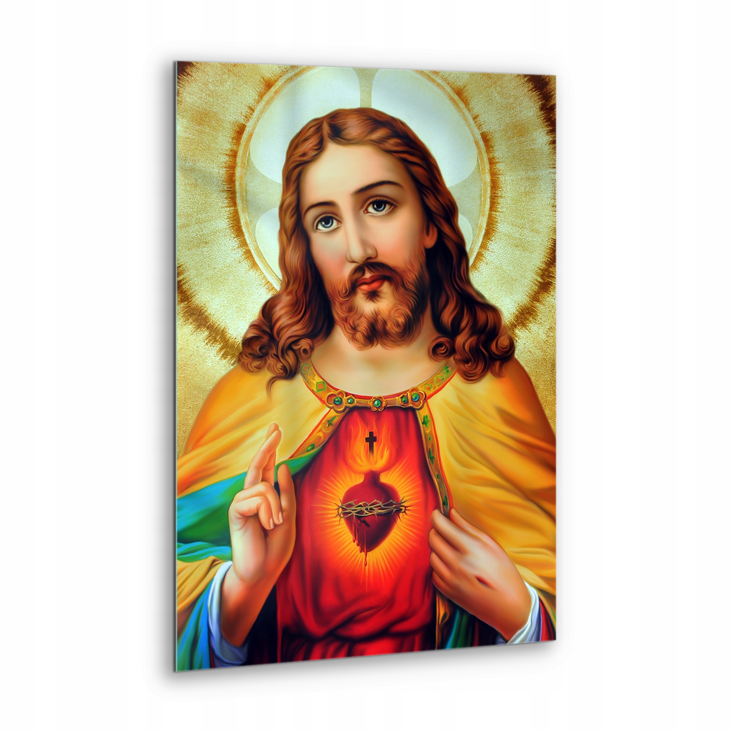 Skleněný obraz dárek Srdce Ježíšova milosrdenství