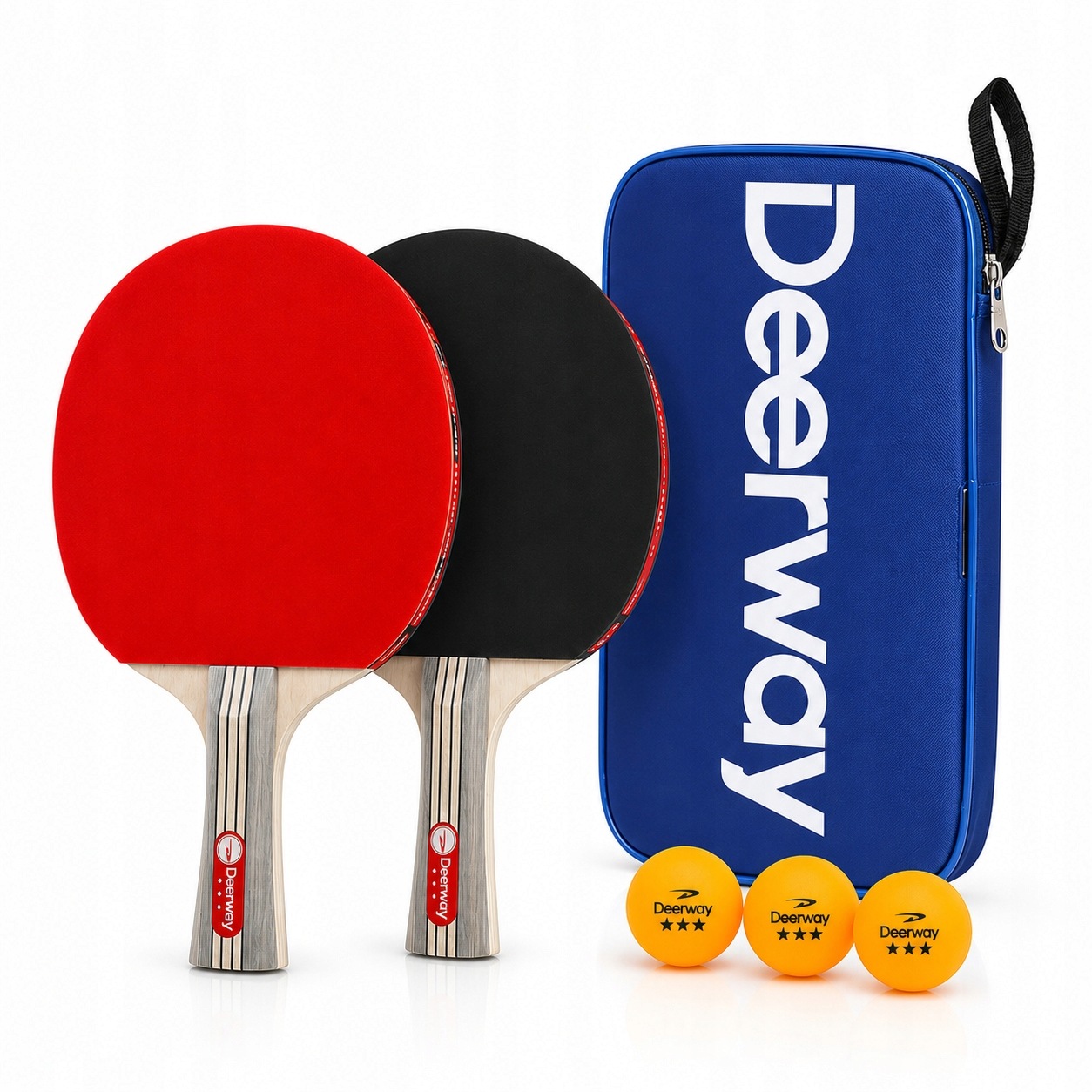 Zestaw Do Tenisa Stołowego 2 Rakietki 3 Piłeczki Pokrowiec Ping Pong