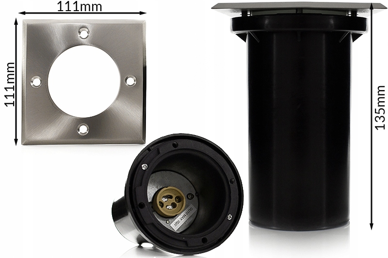 7x MOCNA HERMETYCZNA LAMPA LED NAJAZDOWA OPRAWA LED GRUNTOWA IP65 GU10 230V Klasa ochronności III